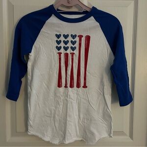 Adidas girl’s baseball tee, size M